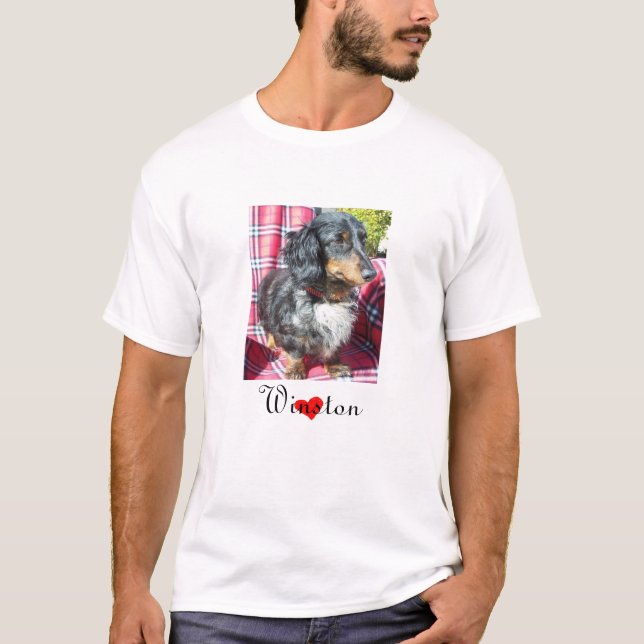 T-shirt Délivrance de teckel - hommes de portrait (Devant)