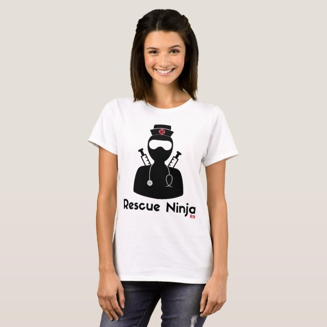 T-shirt Délivrance Ninja - infirmier autorisé drôle (Devant entier)