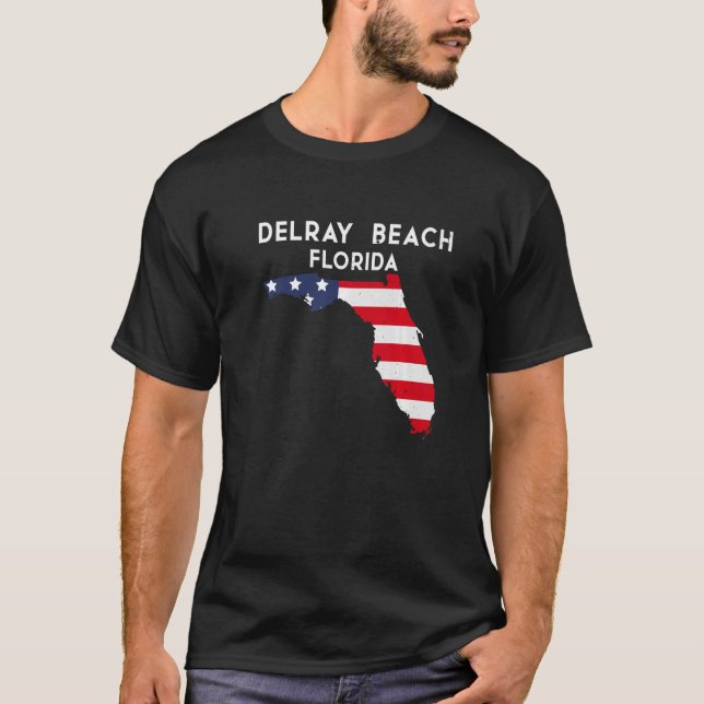 T-shirt Delray Beach Floride États-Unis Amérique Floride V (Devant)