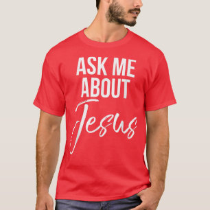 T-shirt Demandez-moi à propos de Jésus Vintage Faith Chris