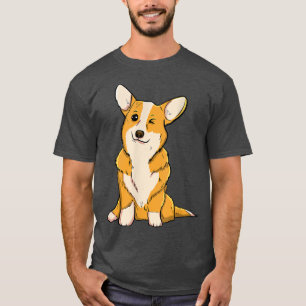 T-shirt Demandez-moi à propos de l'animal assis Corgi Funn