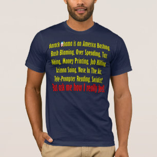 T-shirt Demandez-moi ce que je pense vraiment de Barack