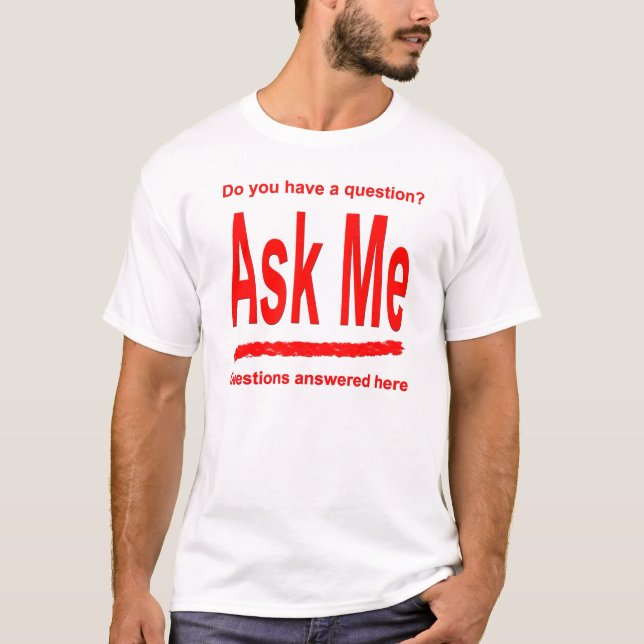 T-shirt Demandez-moi la chemise rouge (Devant)