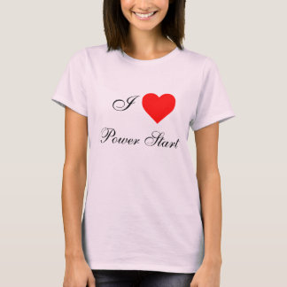 T-shirt Démarrage de l'alimentation au coeur