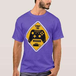 T-shirt Démarrez la mission de jeu de correctif amis vinta