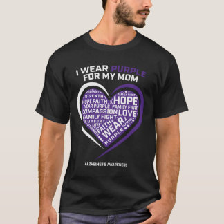 T-shirt Démence Cadeaux Produits Purple Maman Alzheimer Aw