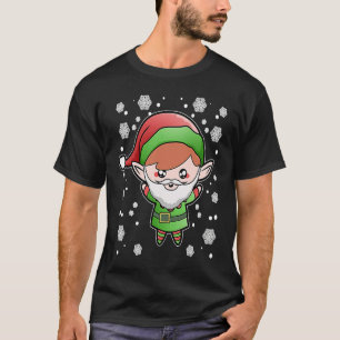 T-shirt Demeure de Noël elf visage masque bureau humour qu