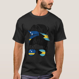 T-shirt Demi-Bahaméen Moitié Curaao Racines Curaã§Ao Et Ba