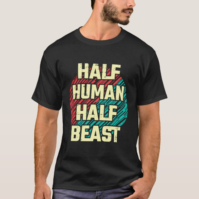 T-shirt demi-bête humaine demi-bête (Devant)