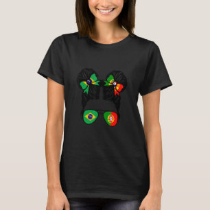 T-shirt Demi brésilienne moitié portugaise fille Brésil en