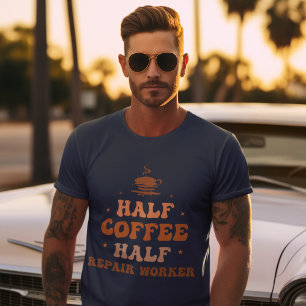 T-shirt Demi-café Travailleur de réparation