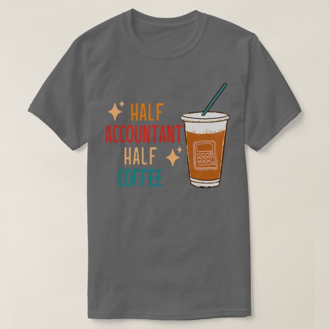 T-shirt Demi-comptable Comptable demi-café comptable cadea (Design devant)