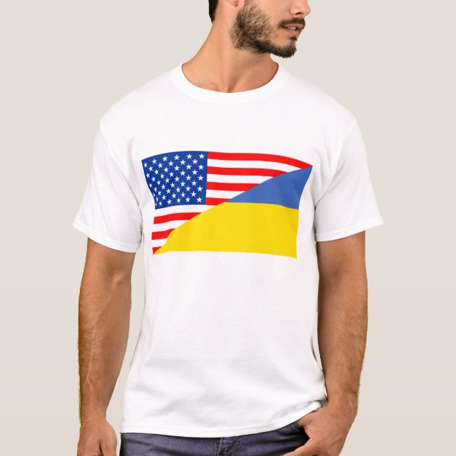 T-shirt demi de drapeau Etats-Unis des Etats-Unis Amérique (Devant)