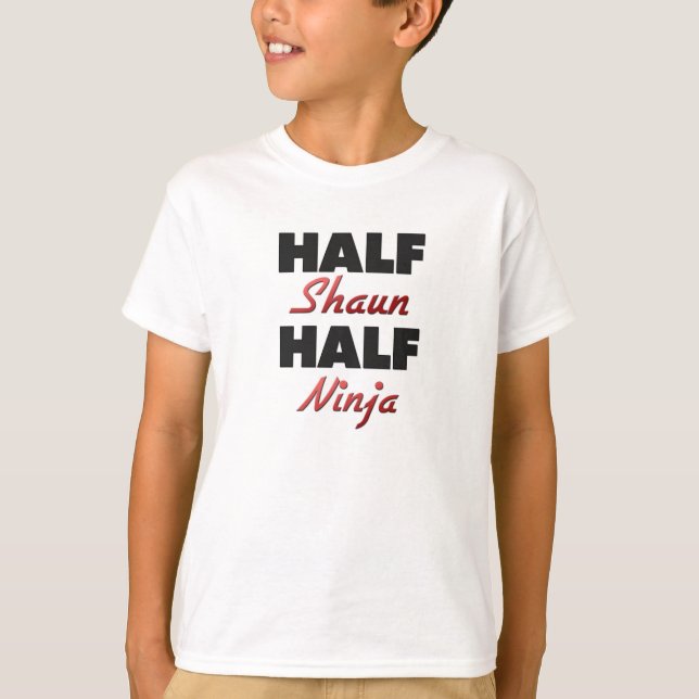 T-shirt Demi de Shaun demi de Ninja (Devant)