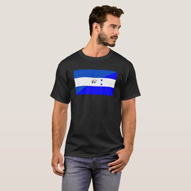 T-shirt demi de symbole de pays de drapeau du Salvador (Devant entier)