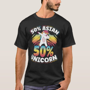 T-shirt Demi-impression Asiatique Demi-Unicorne Pour Asiat