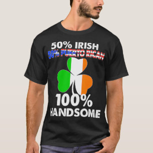 T-shirt Demi-irlandais demi-porto-ricain belle St patrick