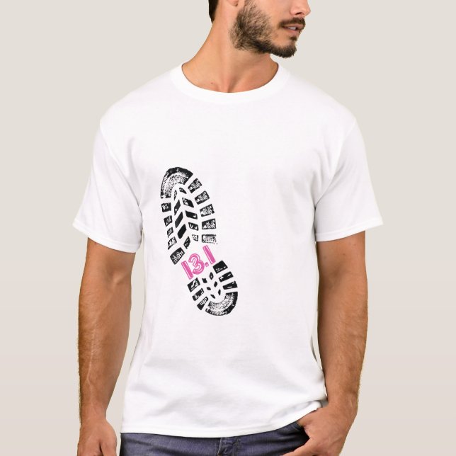 T-shirt Demi-Marathon 22,1 Miles Chaussure Print Couple Ma (Devant)