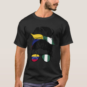 T-shirt Demi-moitié vénézuélienne moitié nigériane Mix Ven