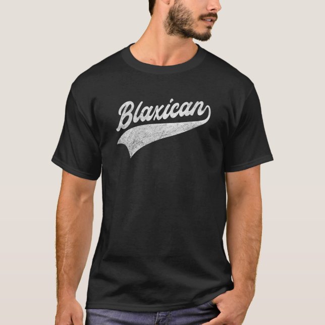 T-shirt Demi-Noir Blaxican Demi-Noir Mexicain Africain Amé (Devant)