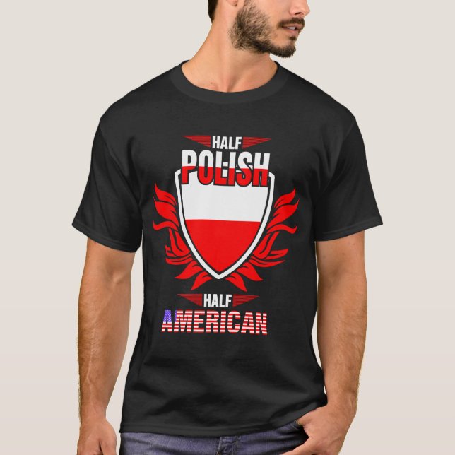 T-shirt Demi-shirt américain polonais (Devant)