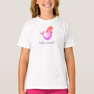 T-shirt Demi-Sirène Purple Rose fille