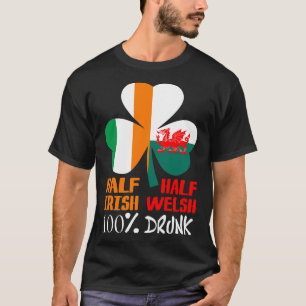 T-shirt Demi-St patrick gallois à moitié irlandais