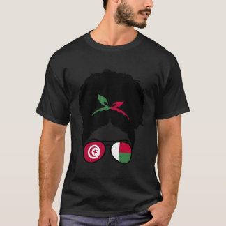 T-shirt Demi-Tunisien Moitié Malgache Afro Tunisie Et Mada