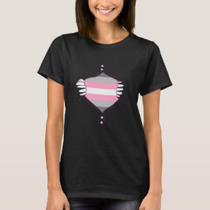 T-shirt Demigirl Flag Chest à l'intérieur de Demigirl Prid