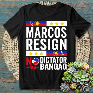 T-shirt Démission de Marcos - Non à un dictateur