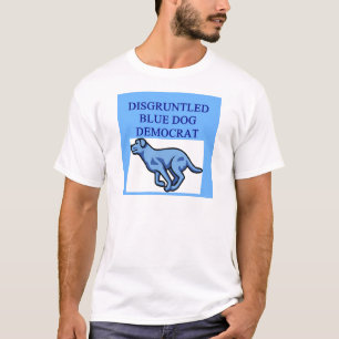 T-shirt démocrate bleu fâché de chien