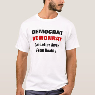 T-SHIRT DÉMOCRATE, DEMONRAT,