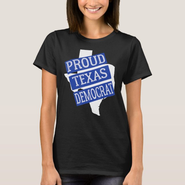 T-shirt Démocrate du Texas fier (Devant)