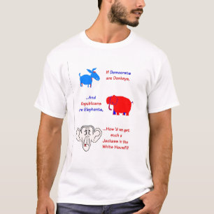 T-shirt Démocrate sont des ânes, républicains sont des