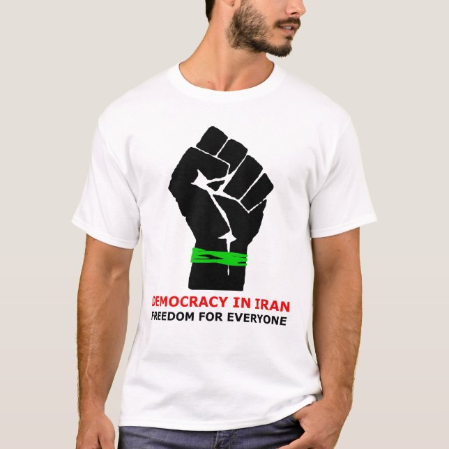 T-shirt Démocratie en Iran (Devant)