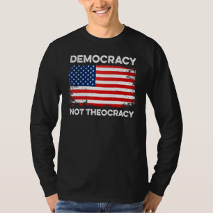 T-shirt Démocratie pas théocratie Séparation Eglise Consti