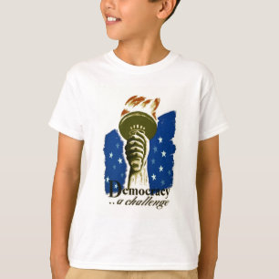 T-shirt Démocratie. Un défi - affiche de WPA -