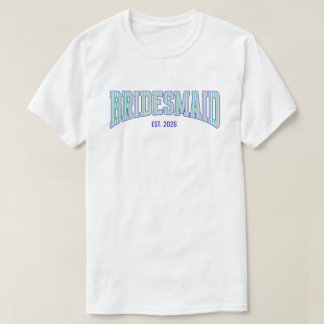 T-shirt Demoiselle d'honneur Aqua + beige rayé Navy Bachel