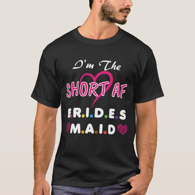 T-shirt Demoiselle d'honneur courte AF drôle groupe assort (Devant)
