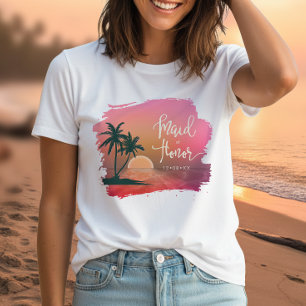 T-shirt Demoiselle d'honneur Tropical Isle Rose ID581
