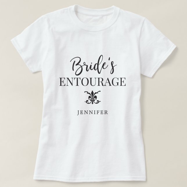 T-shirt Demoiselles d'honneur de l'entourage | de la jeune (Design devant)