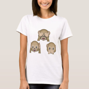 T-shirt d'Emoji de trois singes