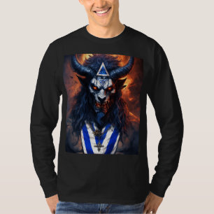 T-shirt Démon Israël démoniaque avec un drapeau israélien