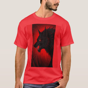 T-shirt "Demonic Alpha Wolf - Red Eyed Fury Art"