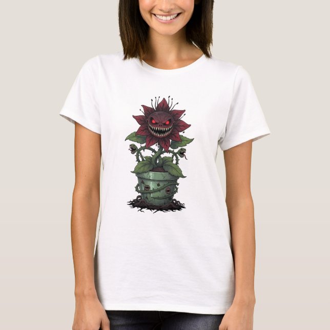 T-shirt Demonic Bloodbloom in Cursed Pot (Devant)