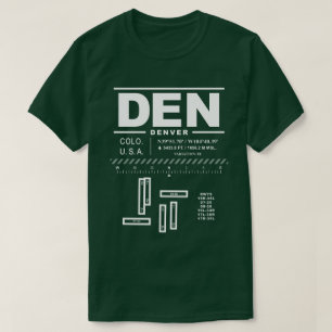 T-shirt DEN de l'aéroport international de Denver