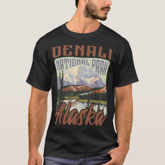 T-shirt Denali Usa Parc National Vintage Alaska Extérieur