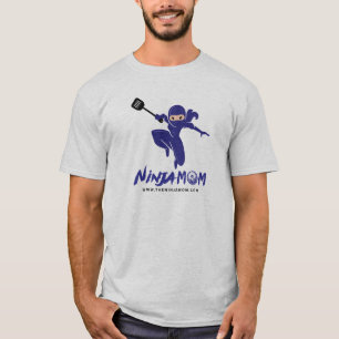 T-shirt d'encolure ras du cou de Ninja Mom® - gri