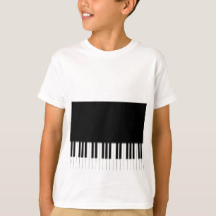 T-shirt d'enfants - blanc de noir de clavier de