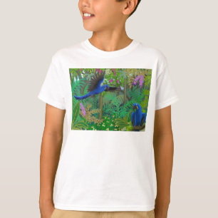 T-shirt d'enfants d'aras de jacinthe